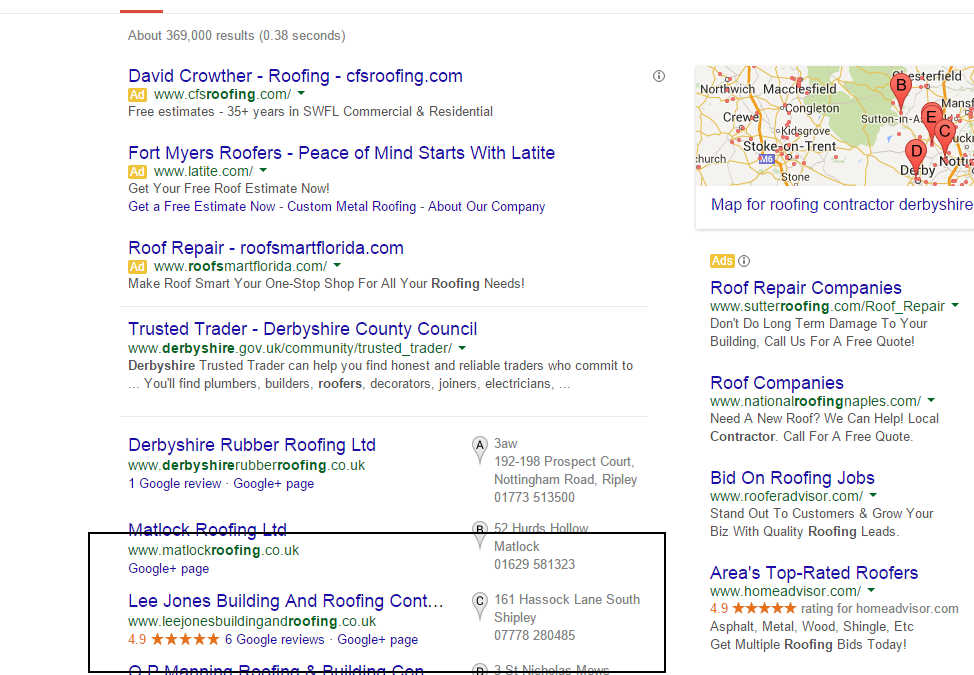 SEO for Builder/Roofer