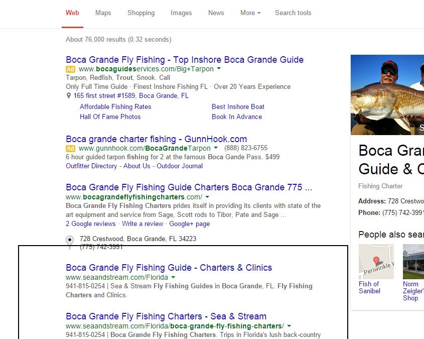 SEO Results SWFL Fishing Charters