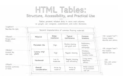 HTML Tables: Structure, Accessibility, and Practical Use